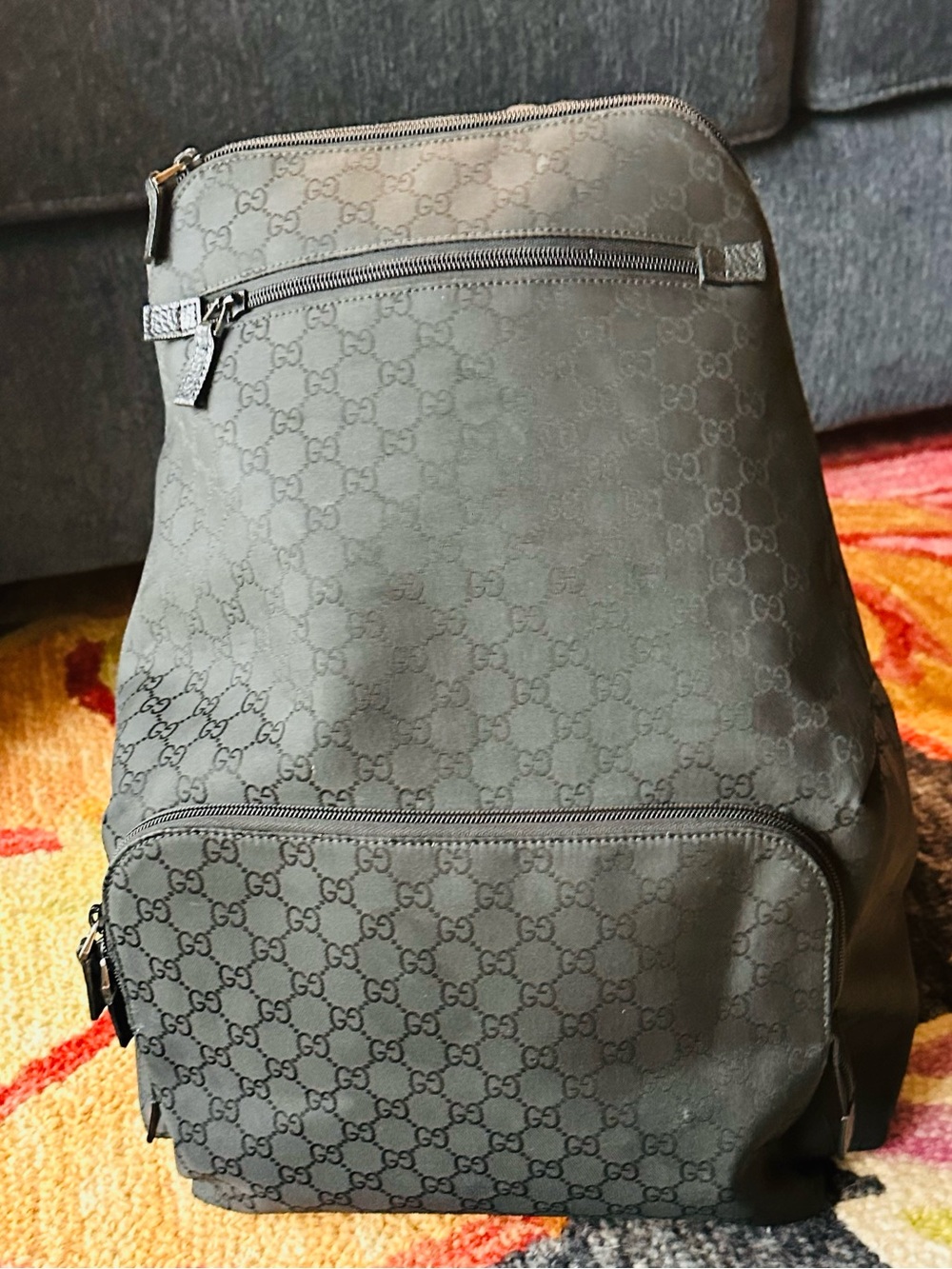 Gucci Black GG Monogram Sling Backpack - Picture 5 of 10